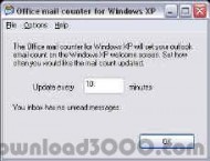 Outlook mail counter for Windows XP screenshot